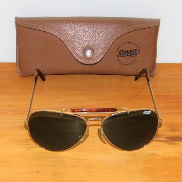 Rayex Other - RAYEX Aviator Vintage 60/70's Gold Metal Frame Glass Lenses